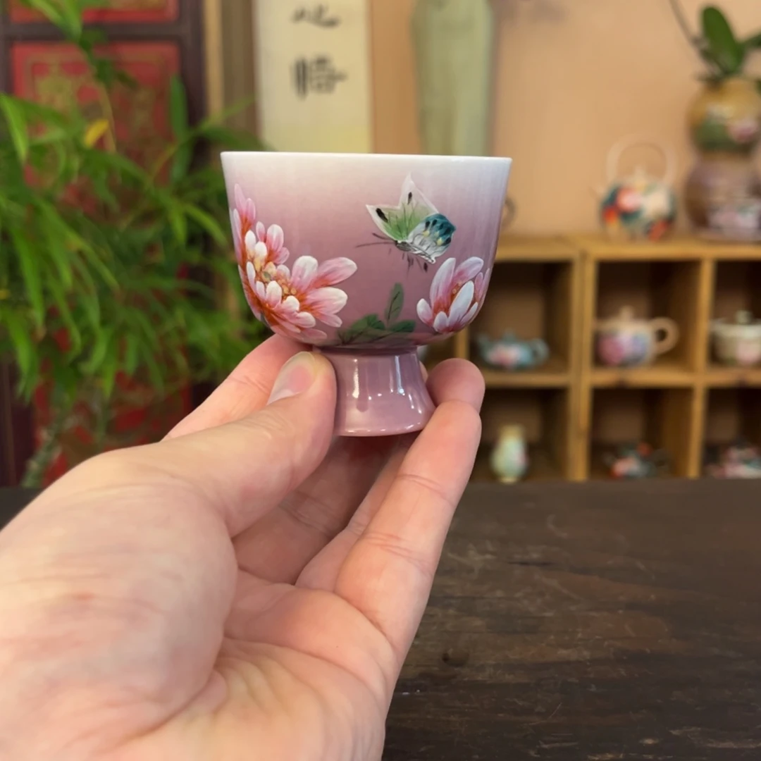 柴烧纯手工手绘陶瓷