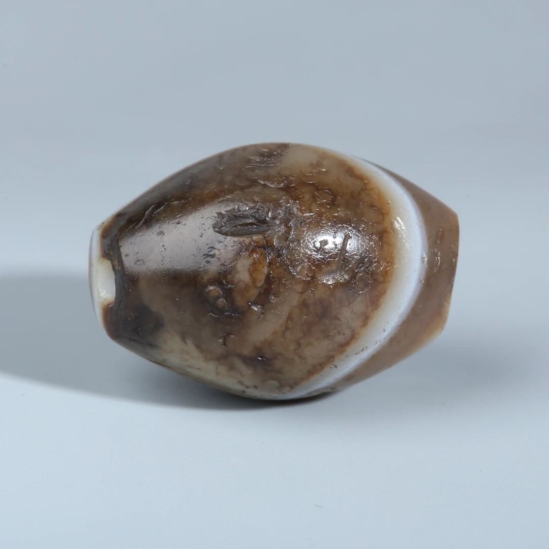 XY56-10 阿契美尼德眼纹缠丝玛瑙橄榄珠 14.5*20.9mm