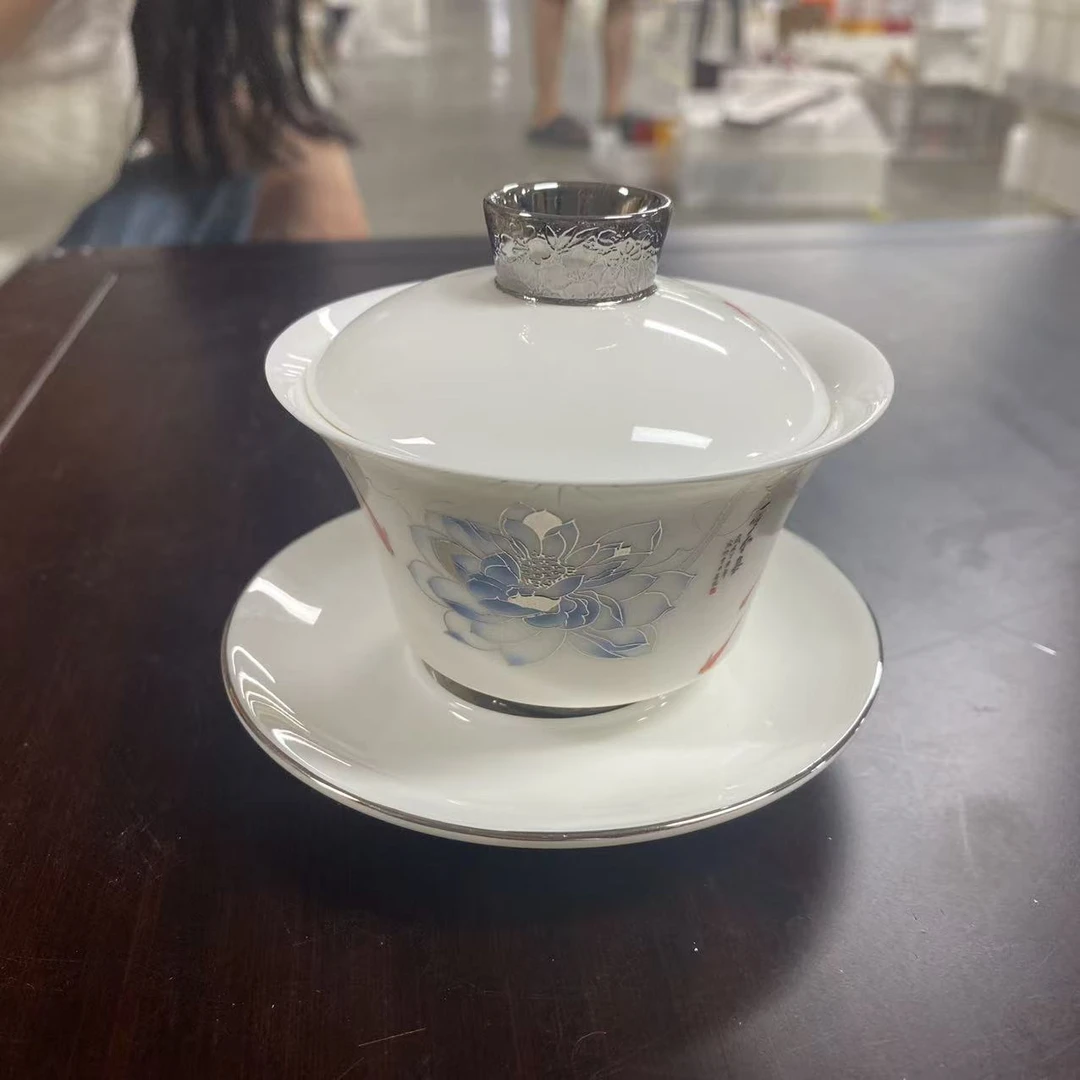 玉白瓷清心盖碗（妙色清欢）CC4260