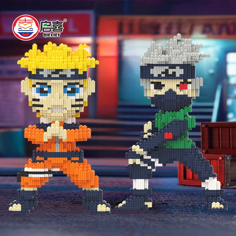 （文创好物）海贼王鸣人卡卡西积木颗粒益智拼装儿童玩具成人礼物