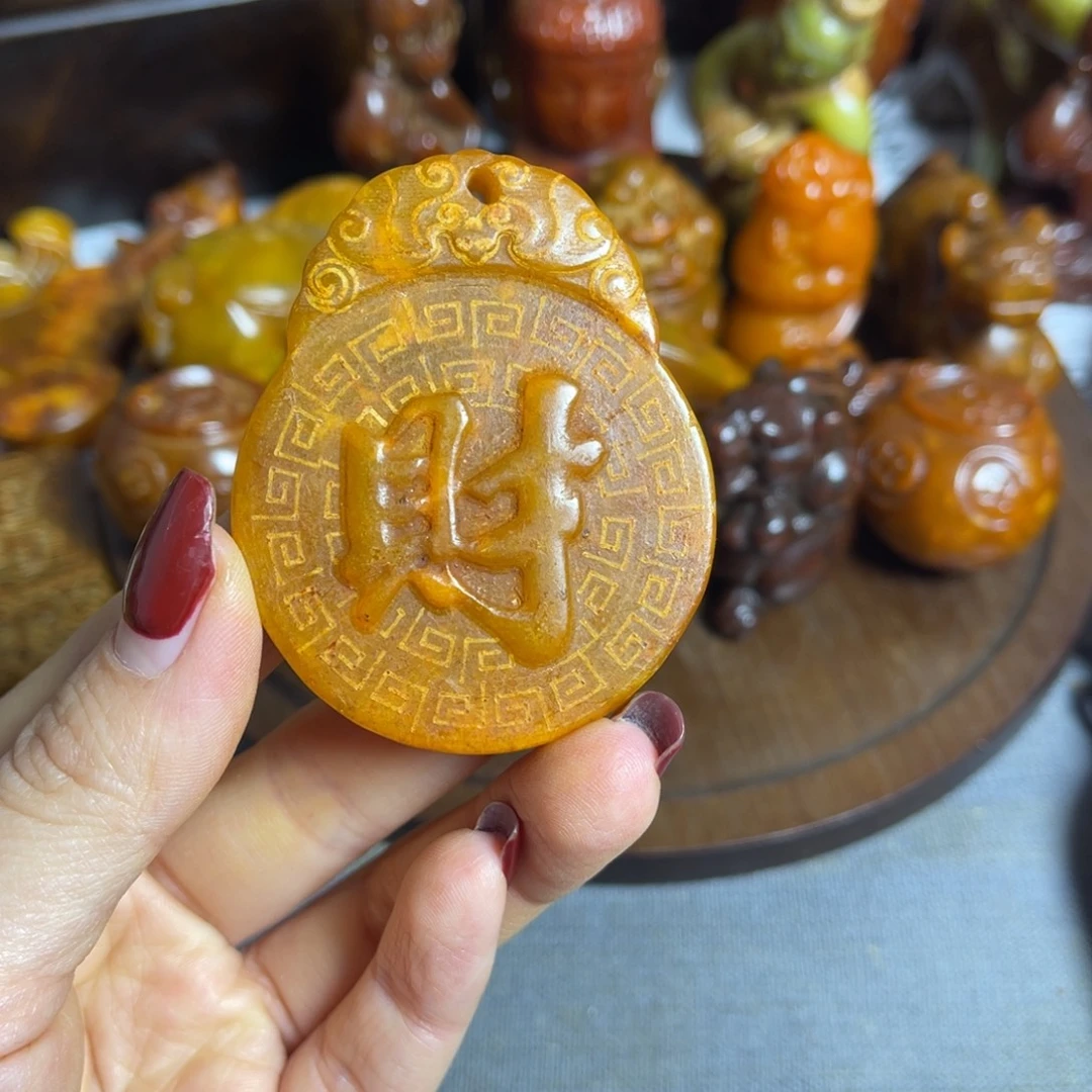 蛇纹石玉合金颈饰