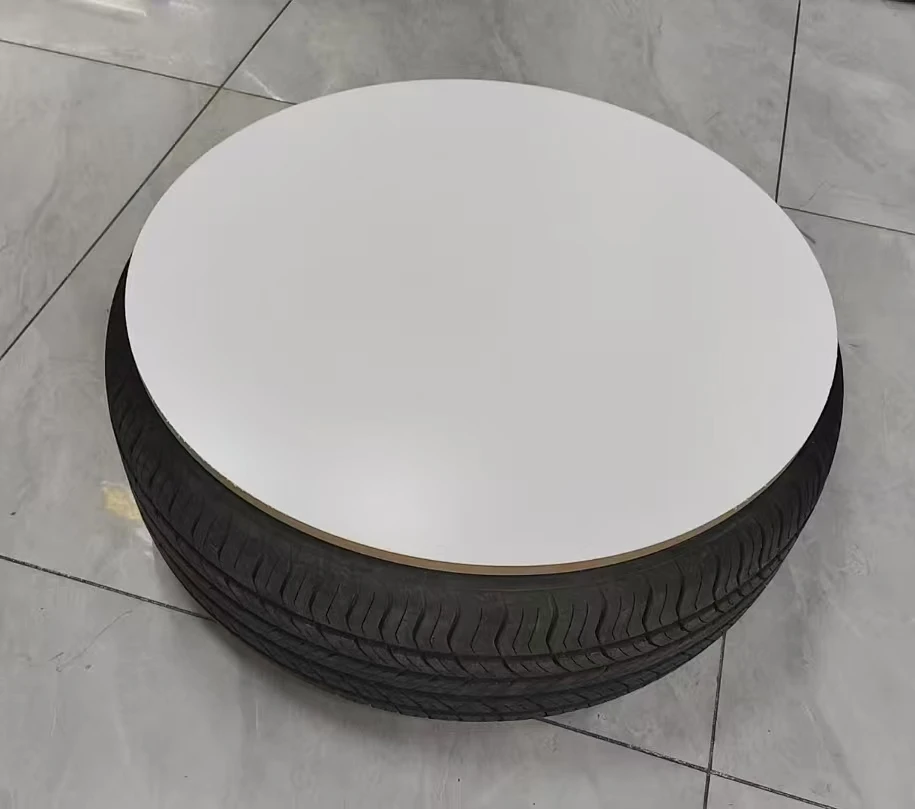 轮胎茶几板  电脑桌板白色 黑色圆形1.2厚