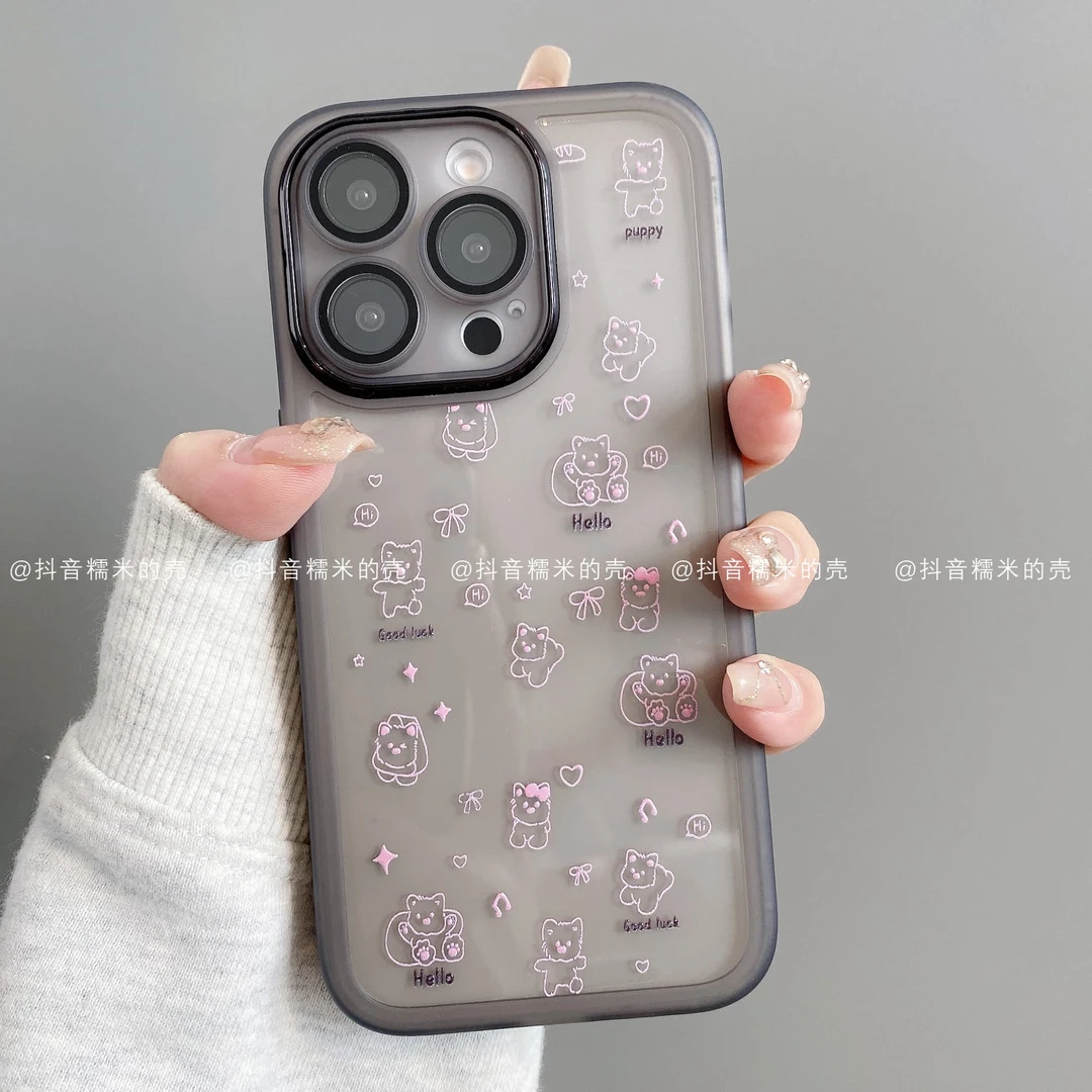 金属镜框适用iphone17promax苹果16手机壳15/14/13/12/11华为小狗