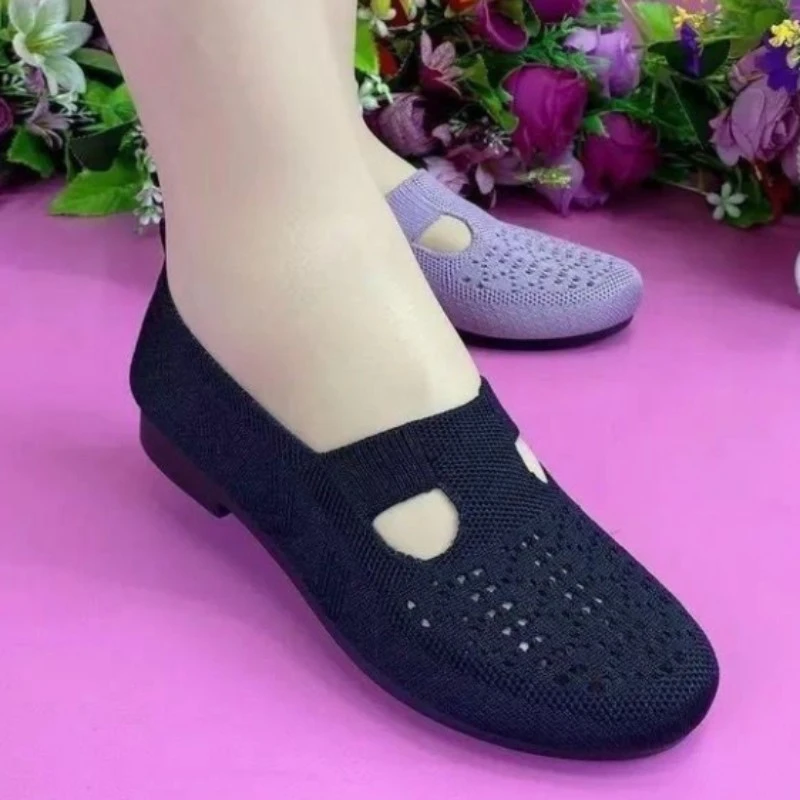 2025老北京布鞋女网鞋夏季凉鞋轻便舒适防滑中老年网面休闲妈妈鞋