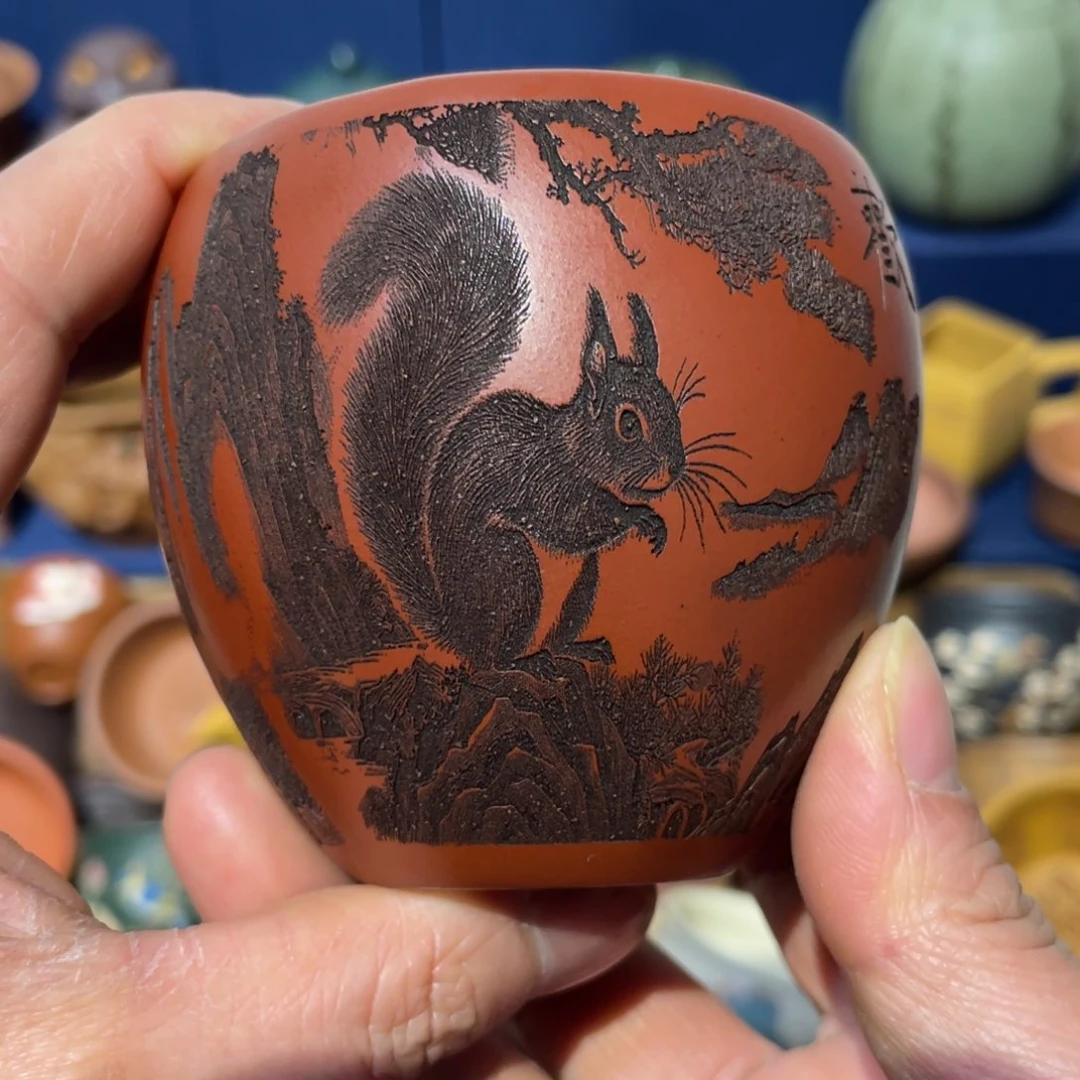 原矿紫砂手工主人杯