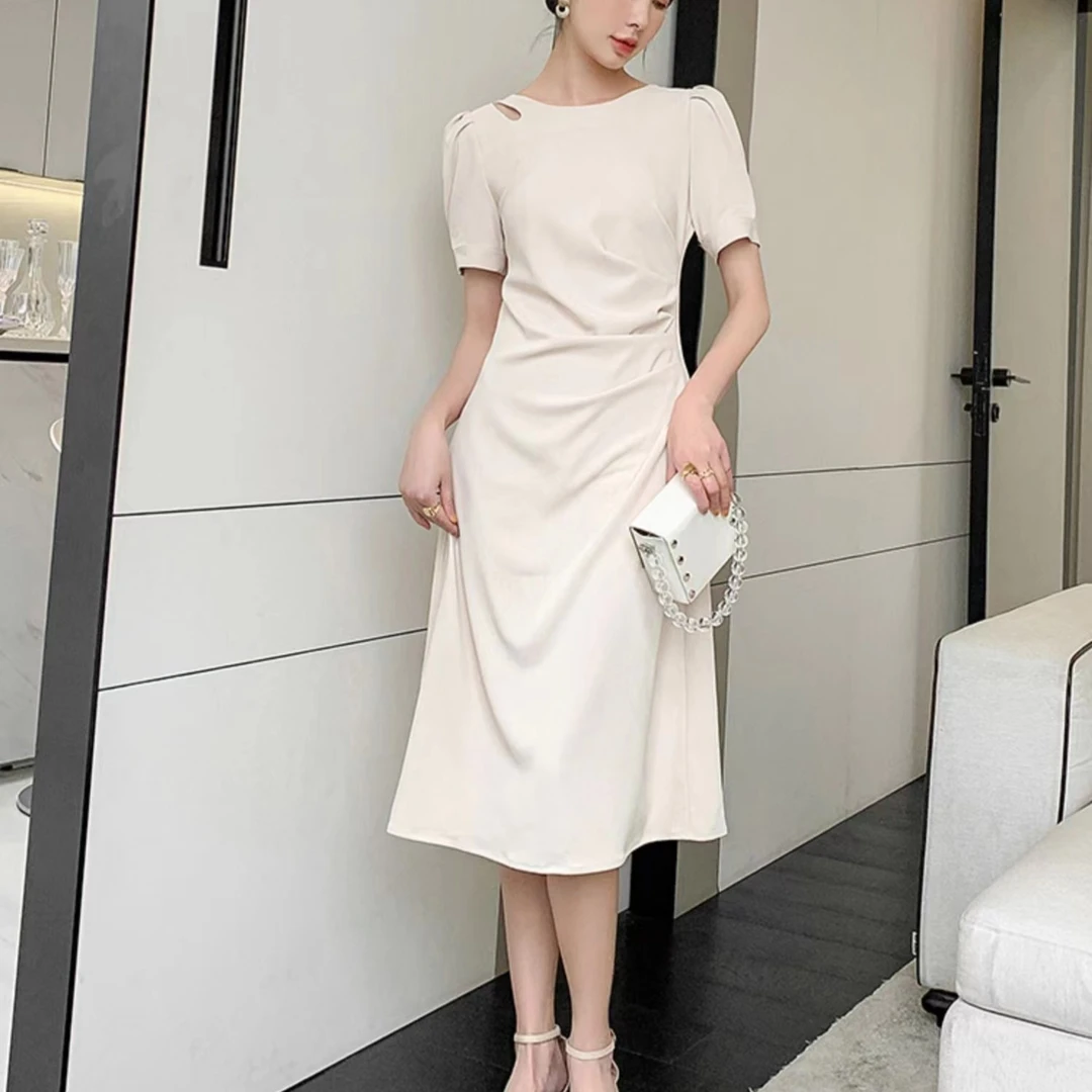 法式连衣裙气质通勤显瘦高级感连衣裙夏季洋气裙子DDS2001