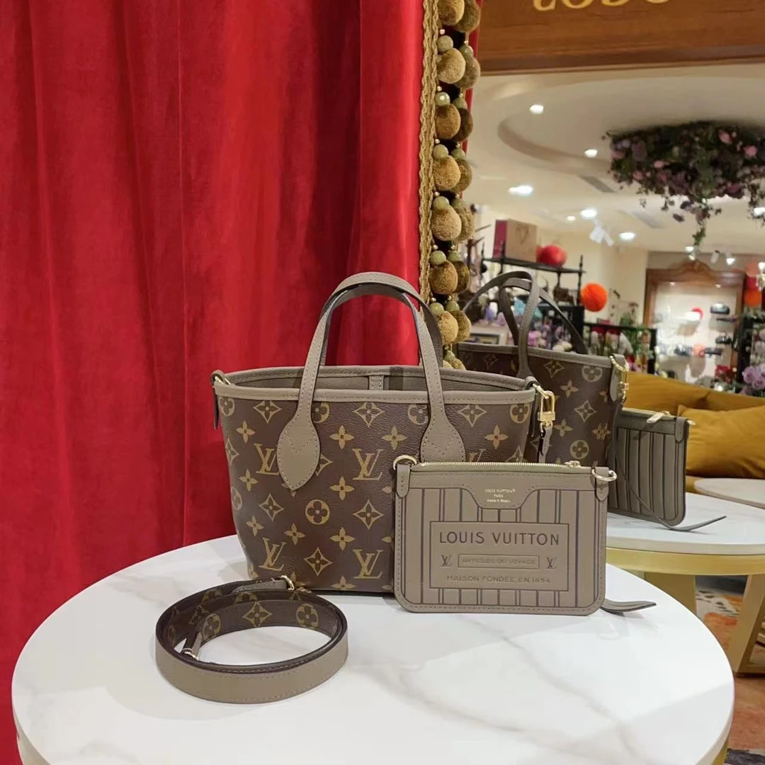 95新 LV GGS丨neverfull bb老花金扣芯片款/50898748