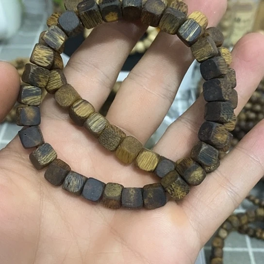 在***╮手串沉香方糖6mm双圈多样性发1