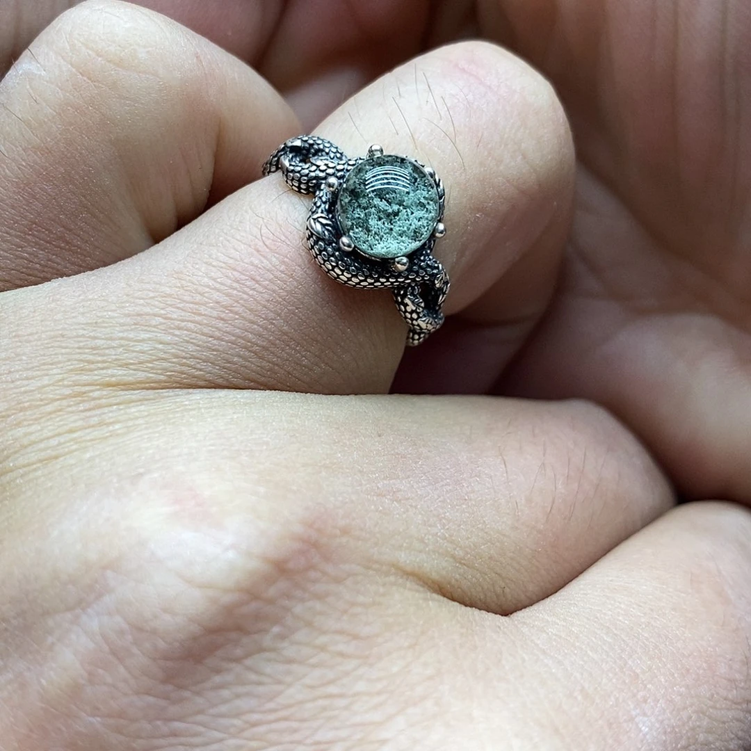 银S925镶嵌戒指水晶活口
