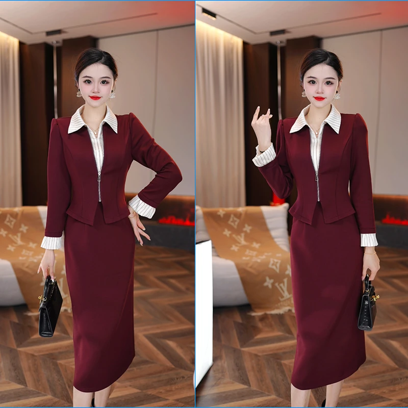 红人上新早春新款安可拉红连衣裙2025年收腰气质加厚轻奢打底裙