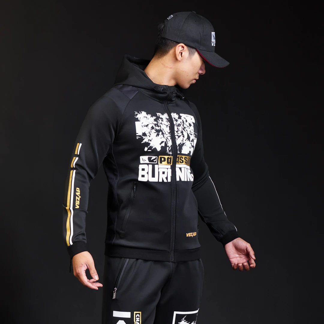 VSZAP拳皇燃魂卫衣秋冬运动格斗男训练泰拳击健身房定制新款上衣