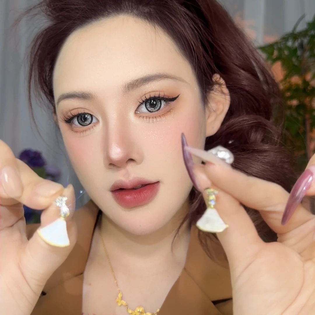 合金耳饰 扇形贝母百搭简约小众耳环ins大气韩版气质新款轻奢耳饰