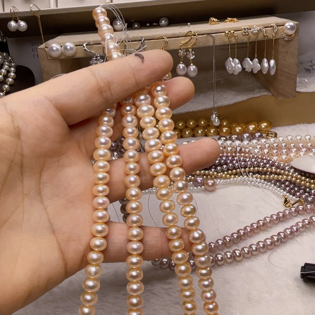 银S925镶嵌淡水珍珠珍珠首饰