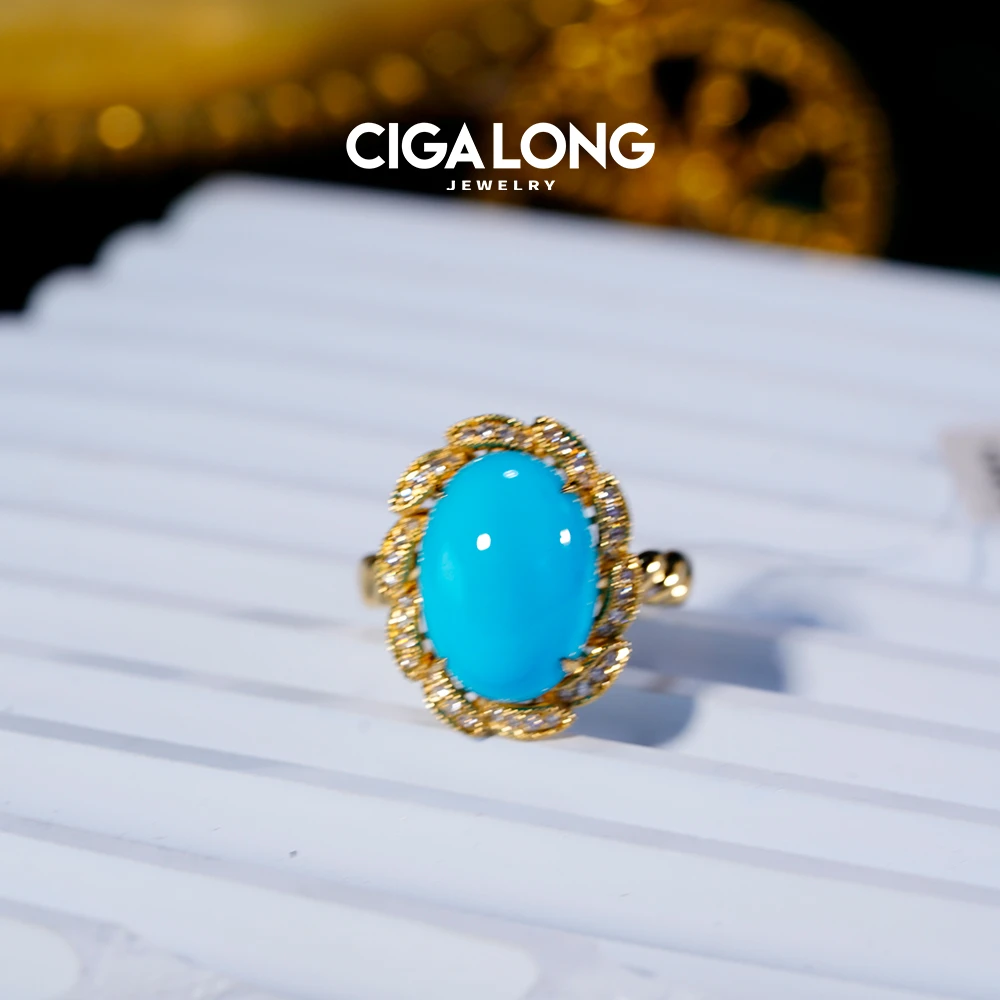 CIGALONG绿松⽯戒指  1916