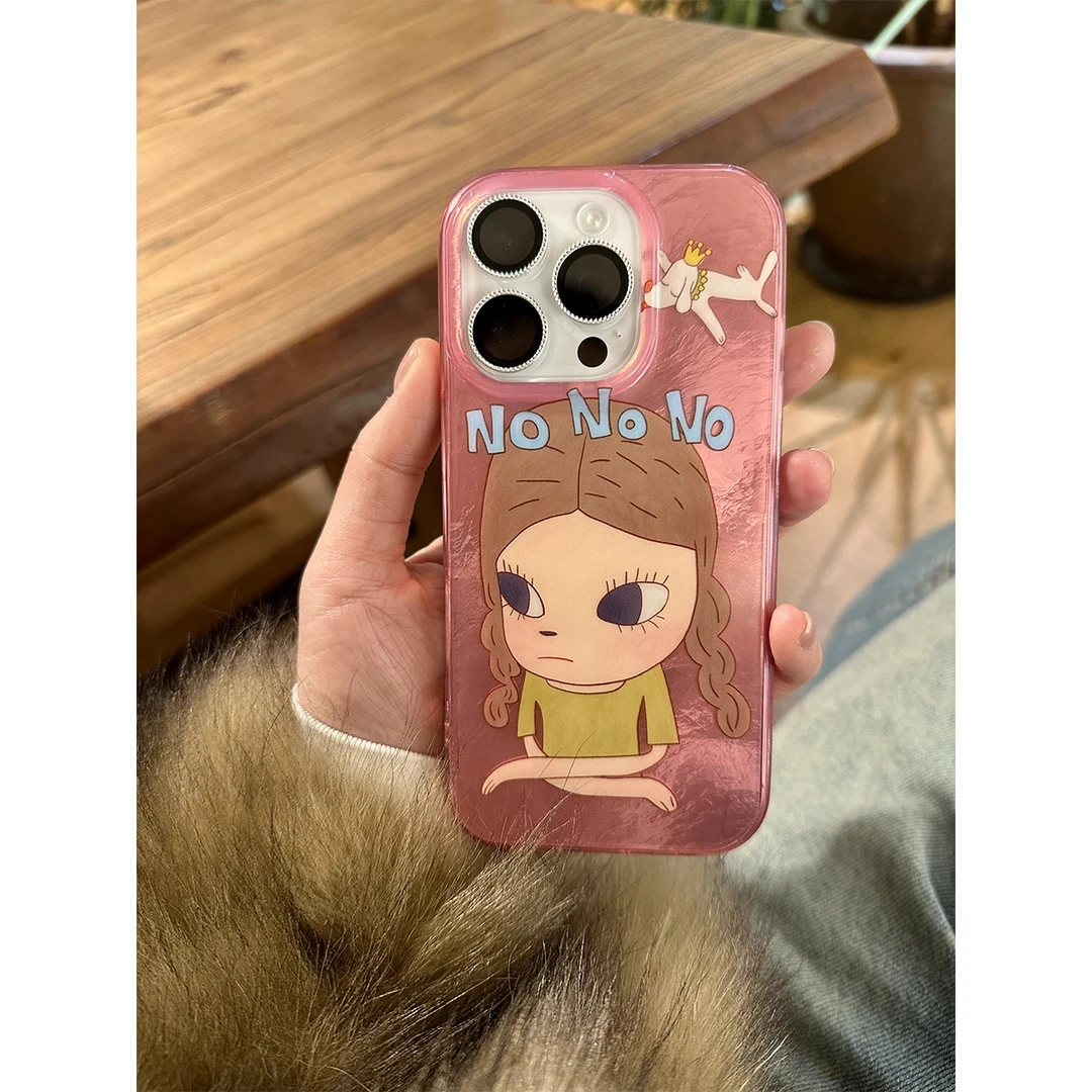 奥菲顿奈良美智插画适用iPhone16/15promax冰川手机壳苹果13/12套