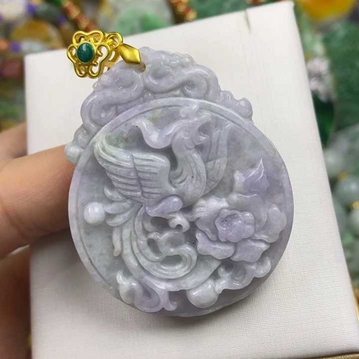 翡翠未镶嵌吊坠(赠链)