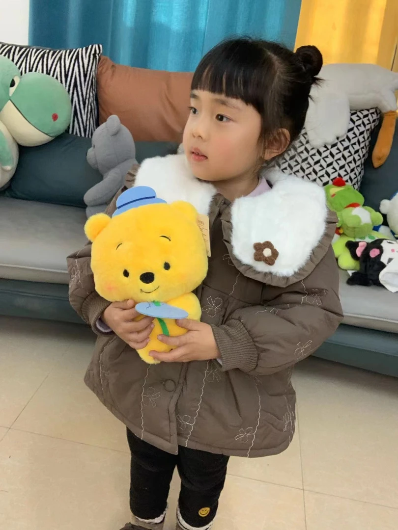 女童中小童小女孩宝宝加厚加绒秋冬季韩版娃娃领蝴蝶结洋气小袄