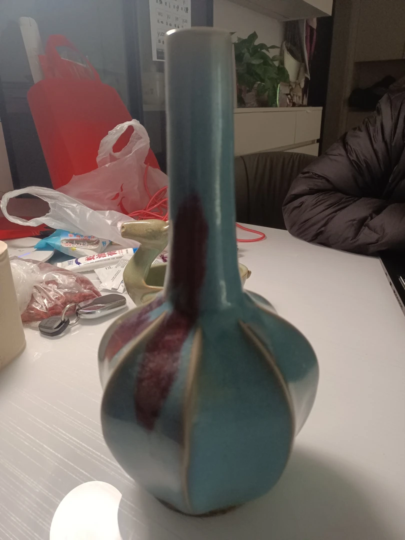 老窑瓷，禹州钧瓷，八棱瓶，