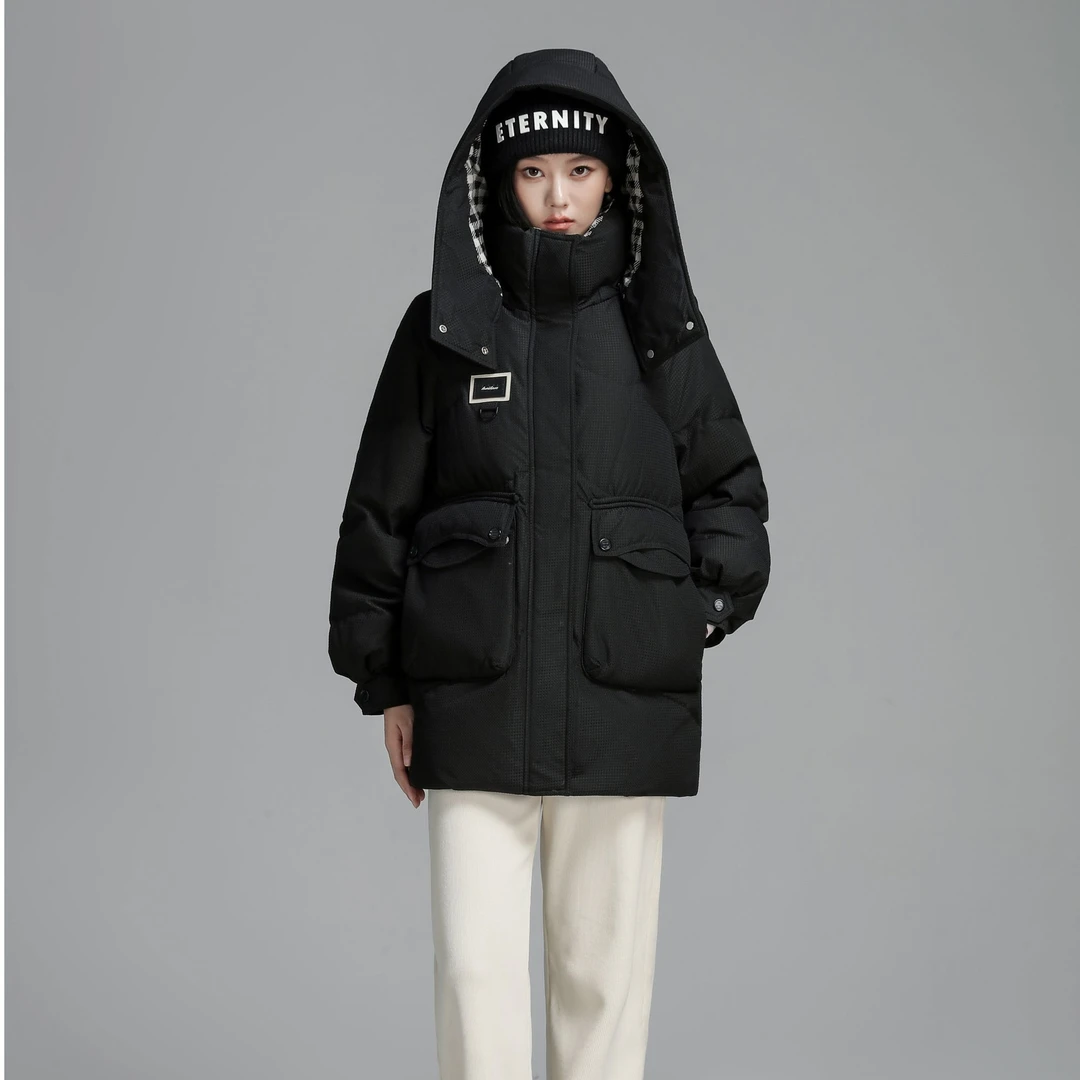 女款保暖波纹面料鸭绒羽绒服FWRAD43LQ1