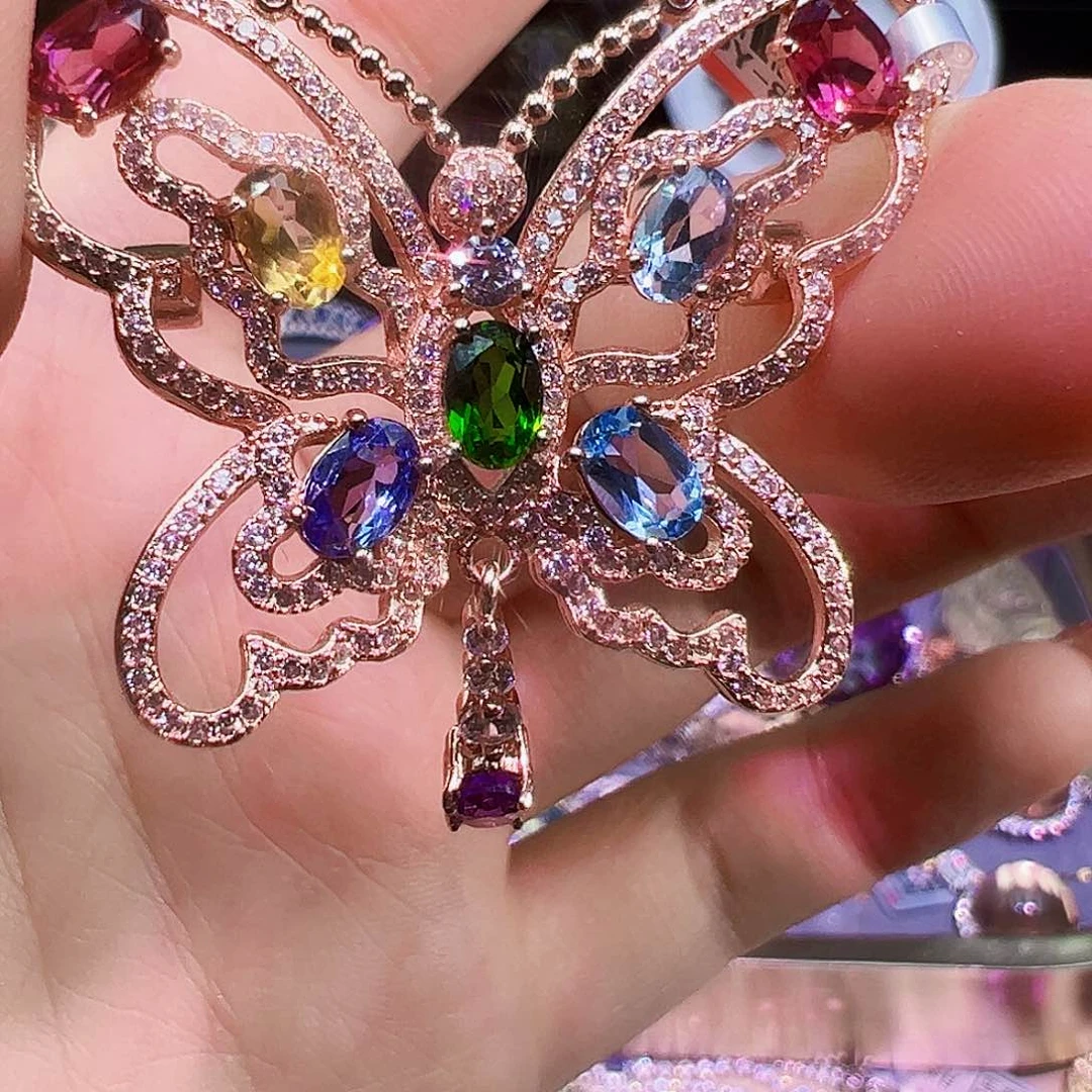 多宝银S925镶嵌坦桑石