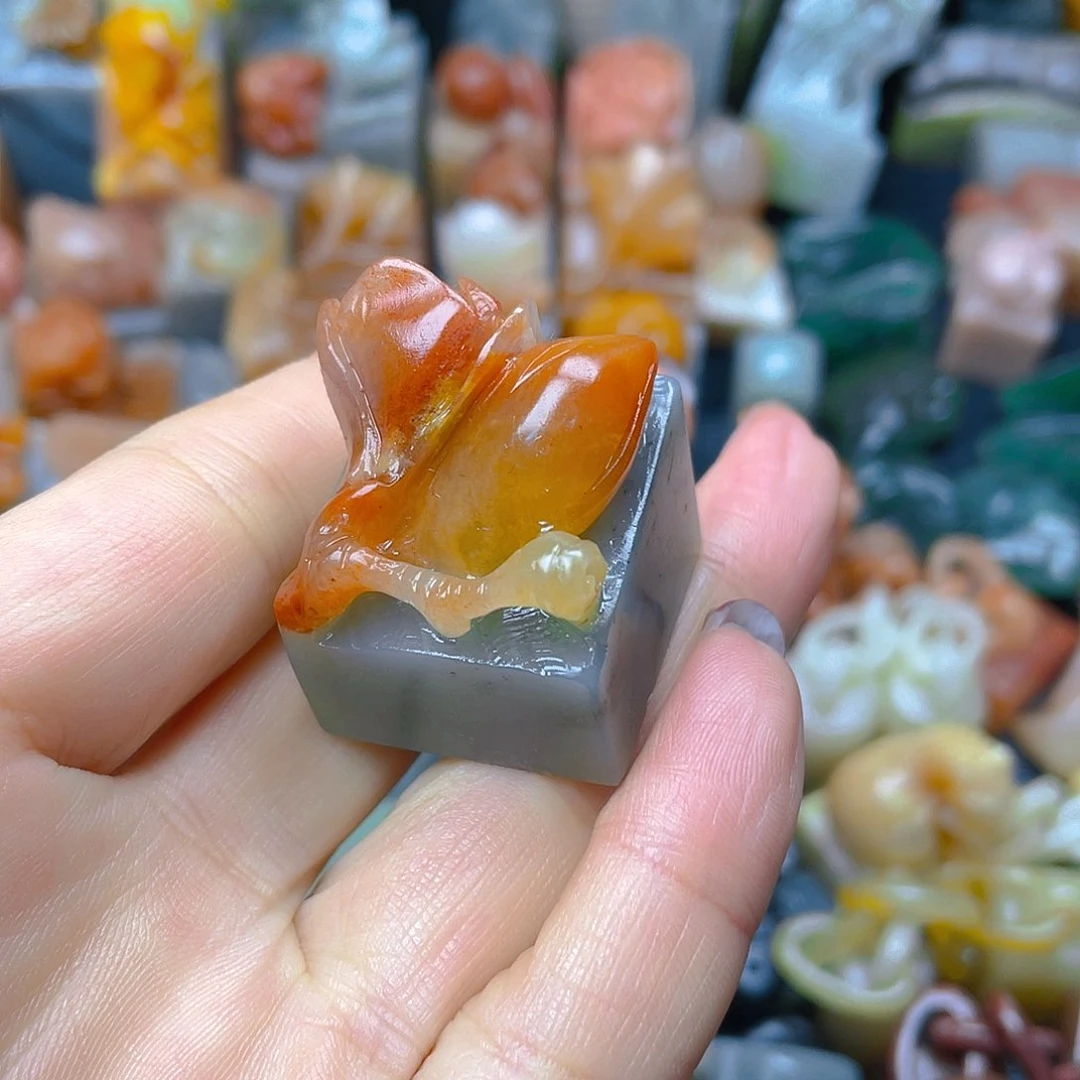 青田石印石花开富贵