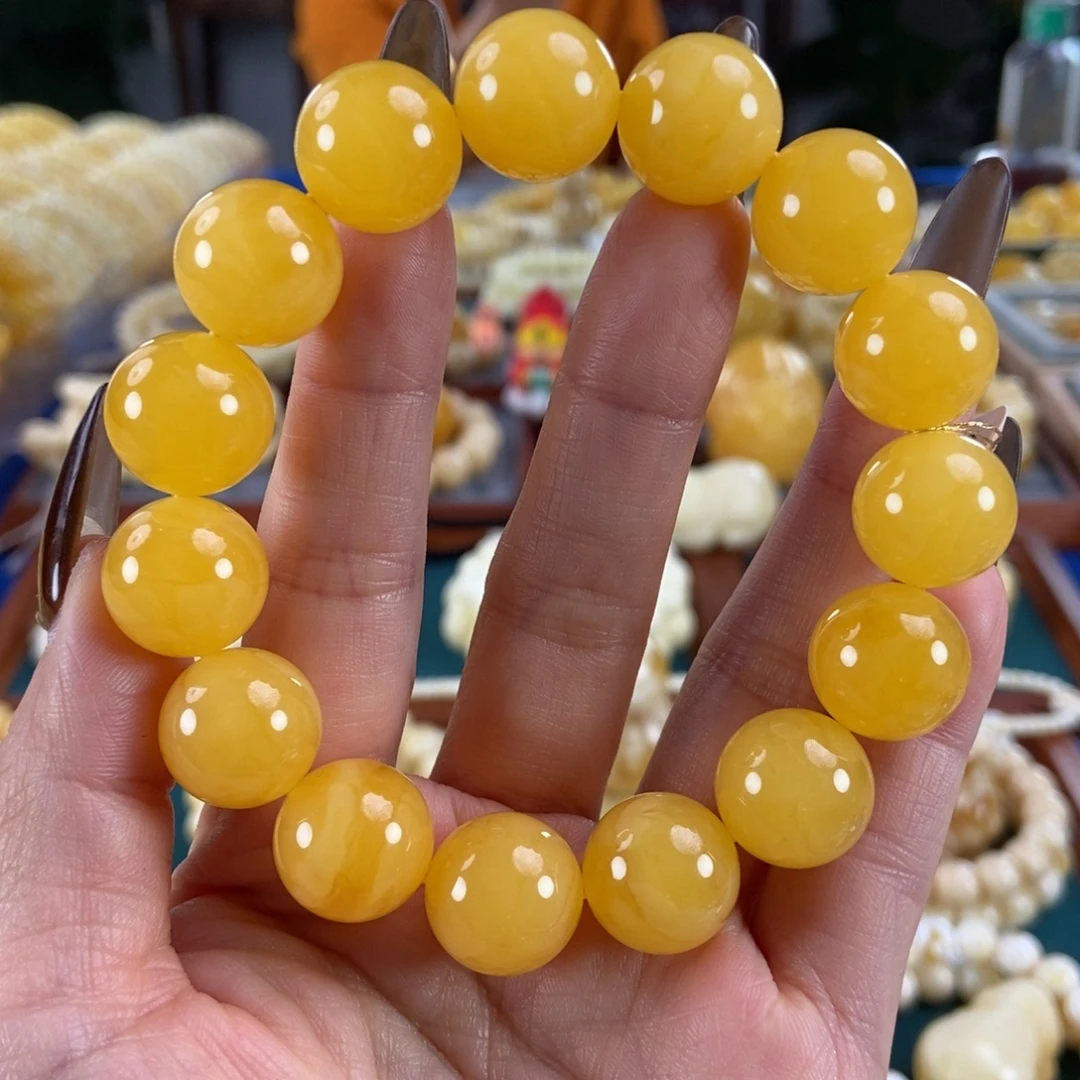 琥珀未镶嵌珠宝奇石15圆珠30.26