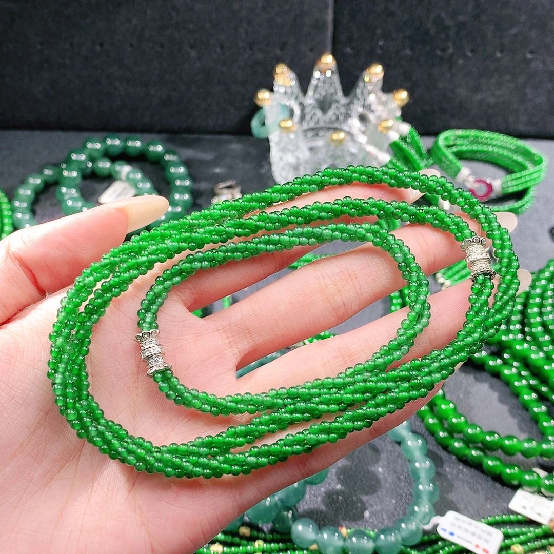 翡翠未镶嵌手链项链