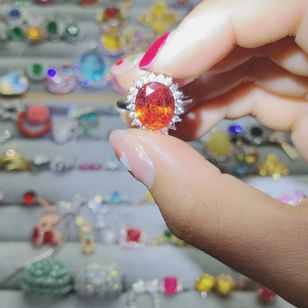 【闪购商品】托帕石耳饰银S925镶嵌