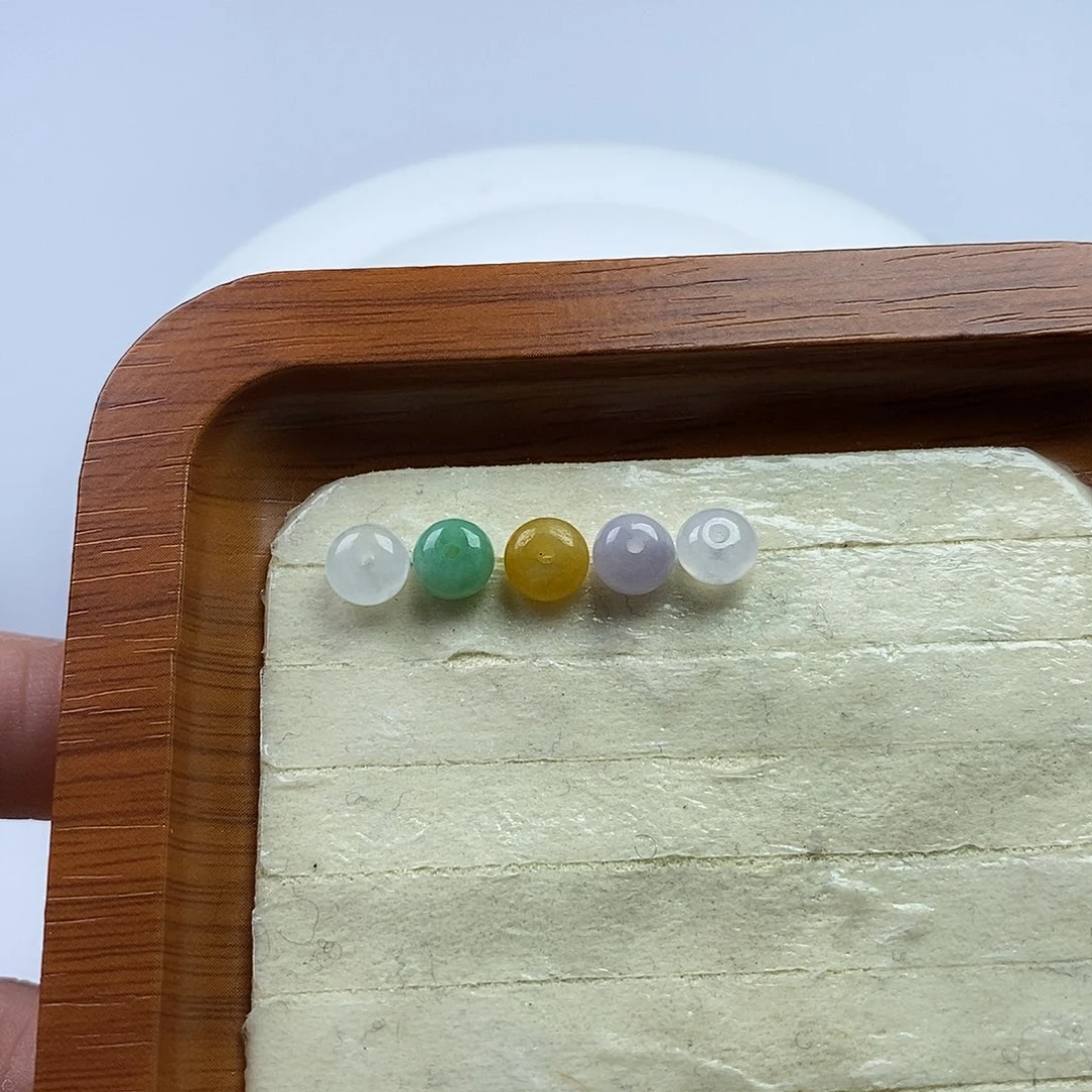 翡翠散珠翡翠首饰鼓珠卡6.5