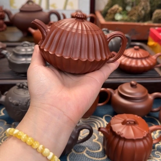 茶壶紫砂禅墩馨菊