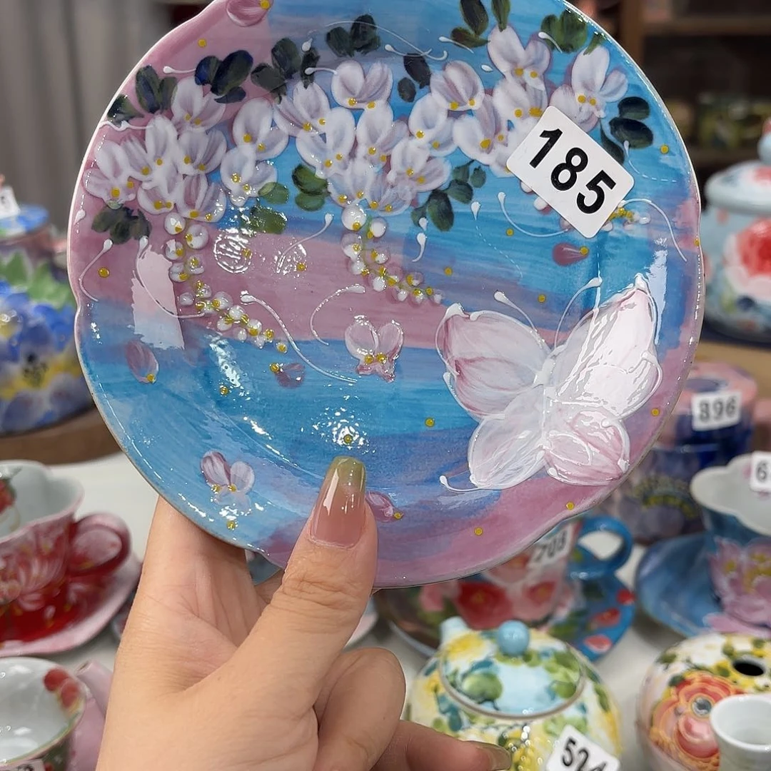 瓷片景德镇手绘高温釉下彩陶瓷茶具