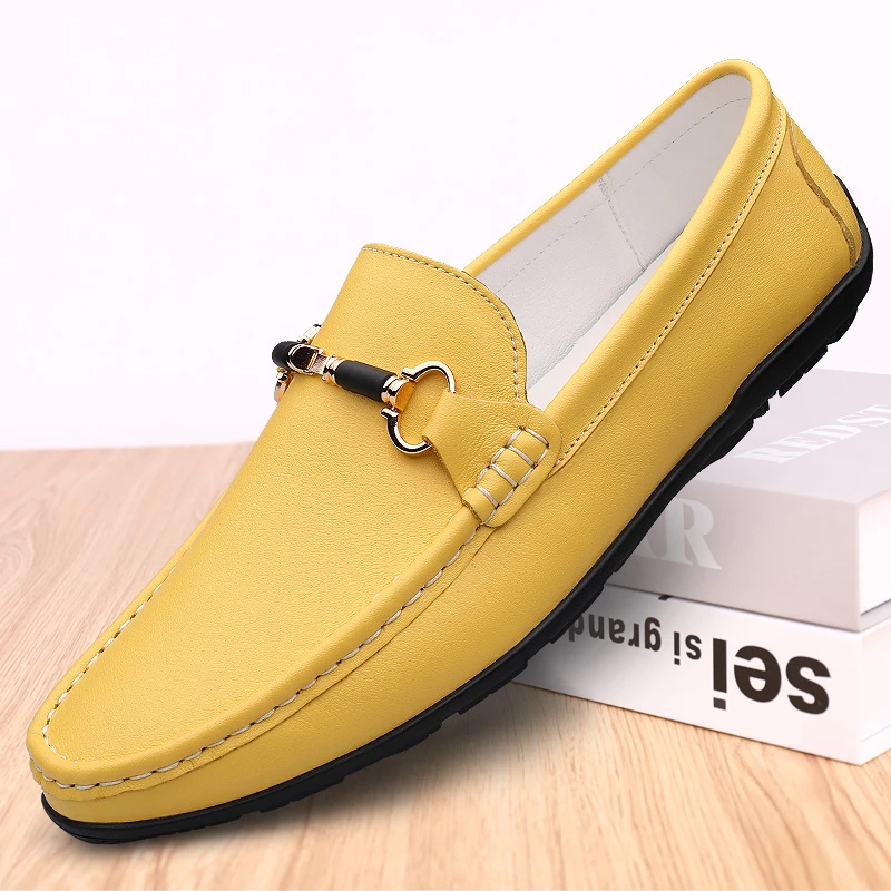 豆豆鞋男春季新款真皮透气舒适男士休闲皮鞋潮流百搭英伦风男鞋子