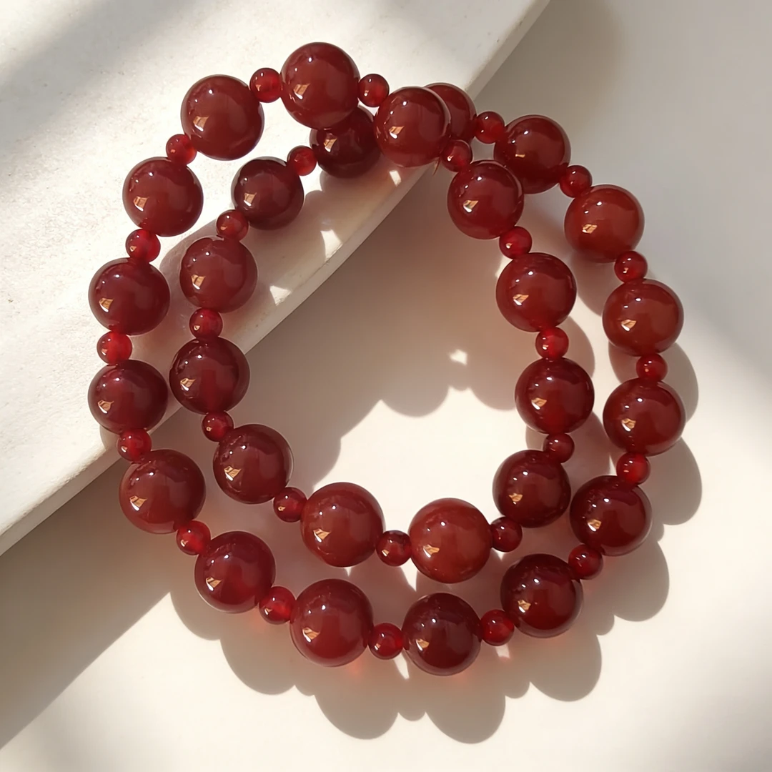 红玛瑙双圌款 精品手串 无礼盒 AK 0011