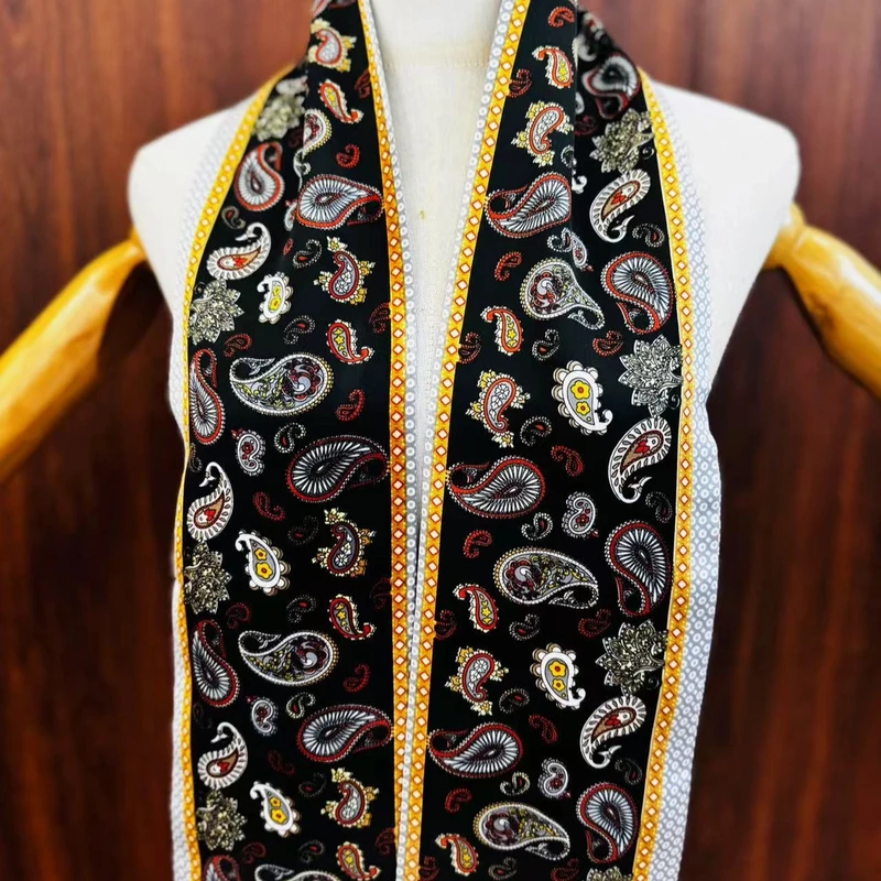 【金丝腰果】纹飘带经典时尚气质搭配优雅夏季双面飘带