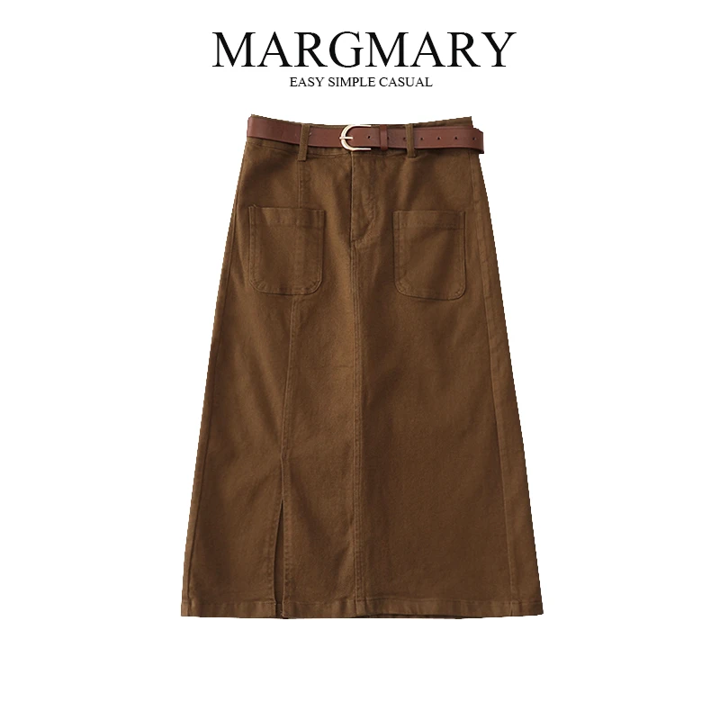 MARGMARY品牌高端欧货女装时尚半身裙韩版休闲半裙A字气质显瘦