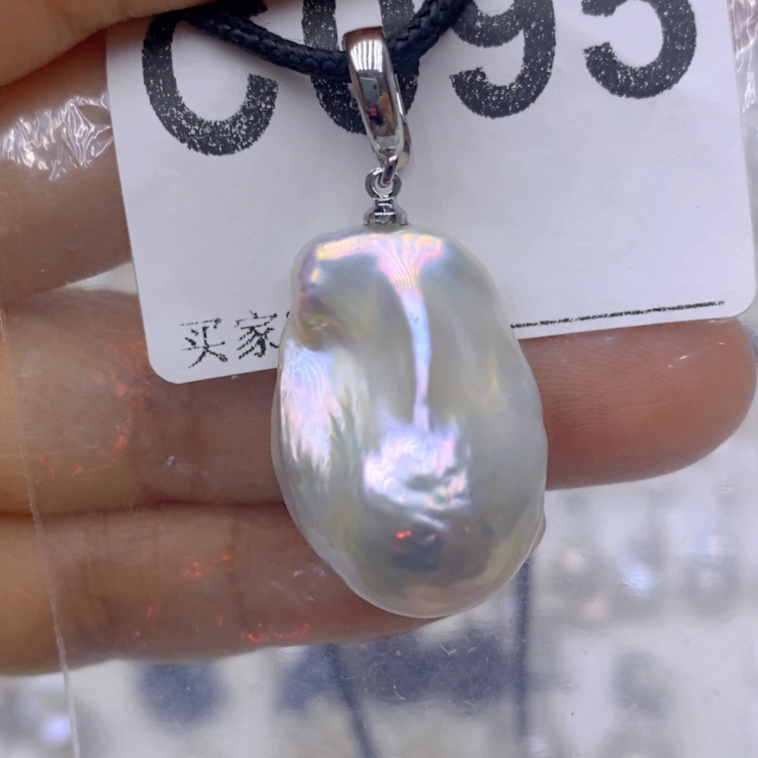 淡水珍珠银S925镶嵌颈饰