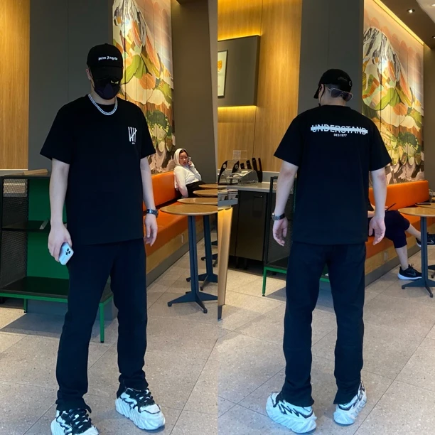 【特价】美式重磅纯棉小五杠280克高克重短袖