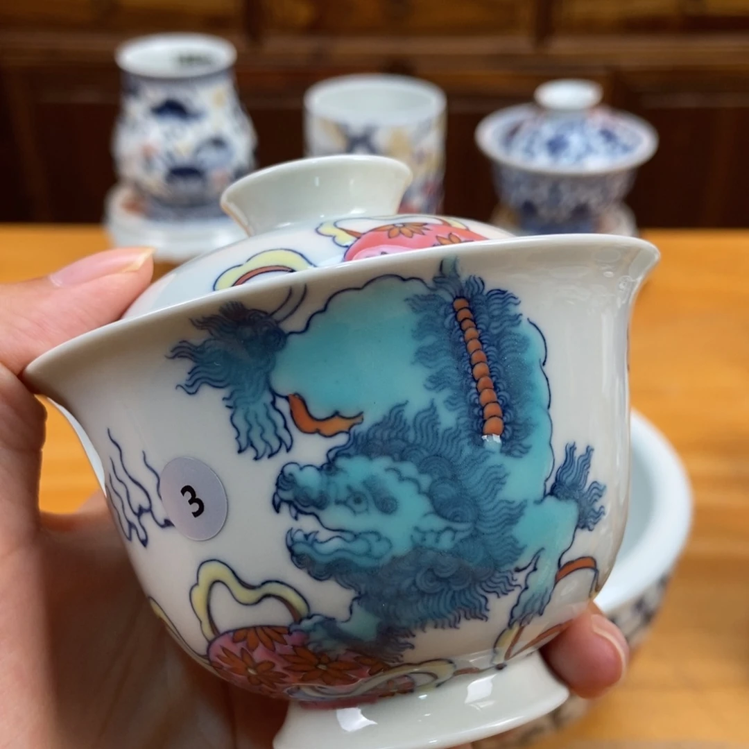 景德镇手绘现代茶具，非古董