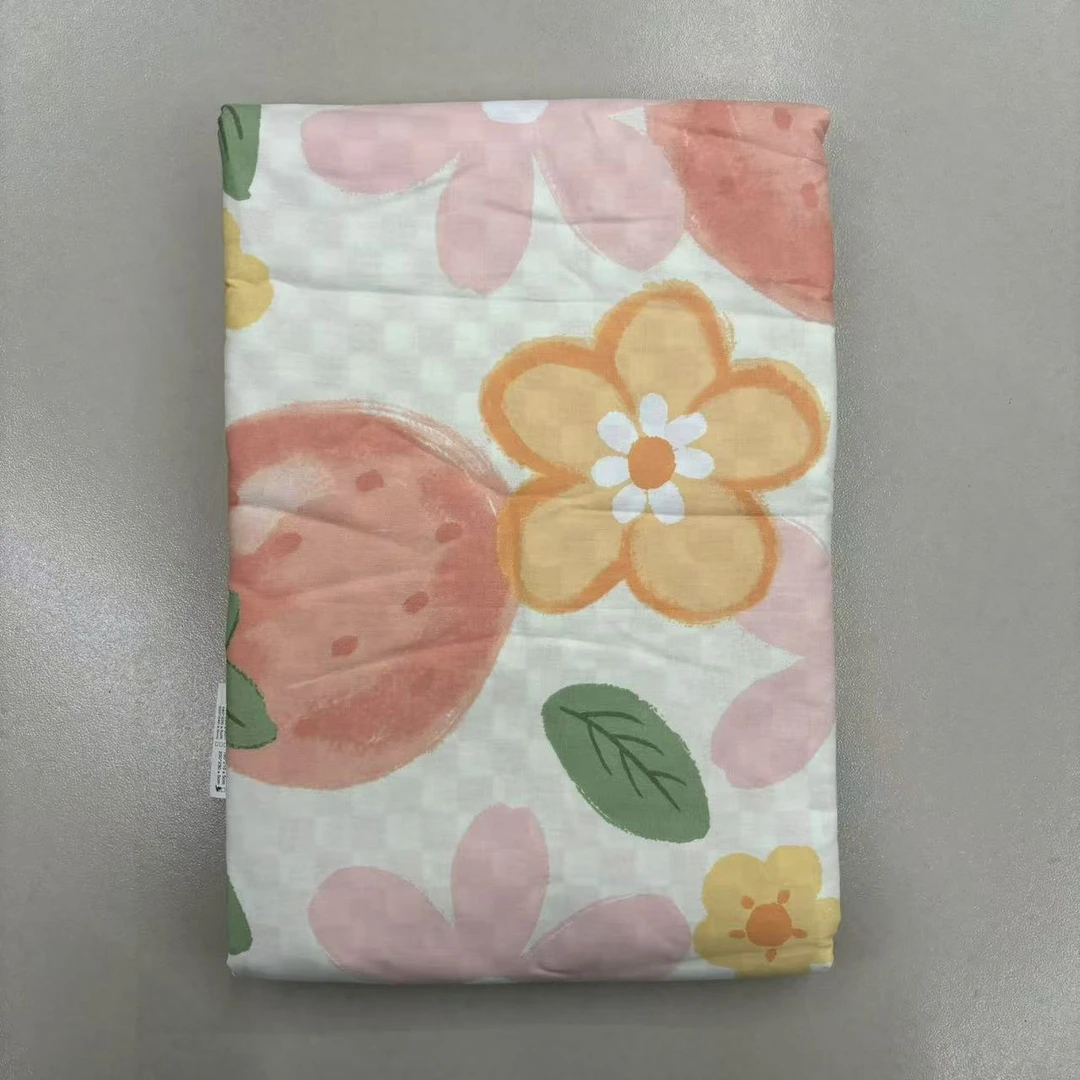 【甜甜家】伴花同行：100棉纯棉喷气印花双人被套