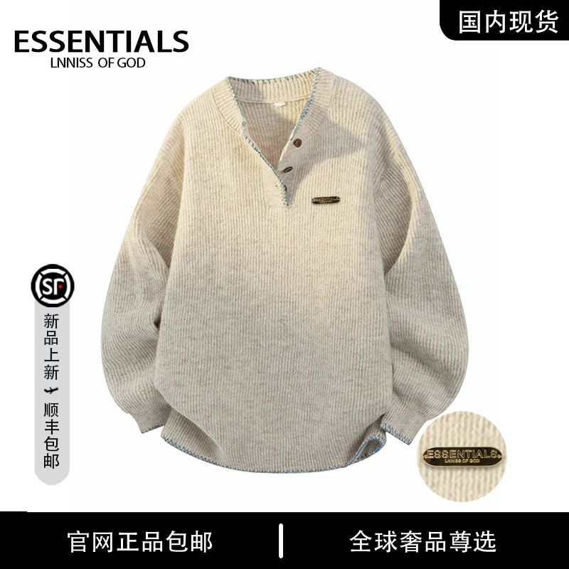 【官方奥特莱斯】品牌折扣 秋季美式休闲毛衣情侣百搭宽松舒适上衣