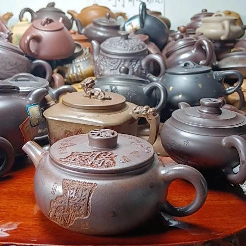 茶壶紫砂宜兴原矿天星泥柴烧手工300cc紫砂壶