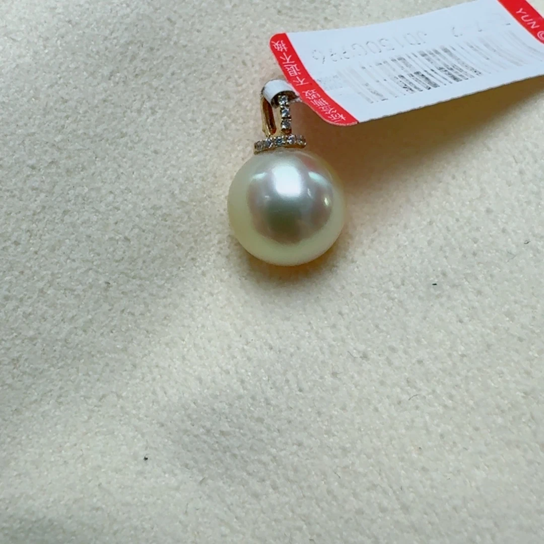 18K金镶嵌耳饰海水珍珠@@jd150