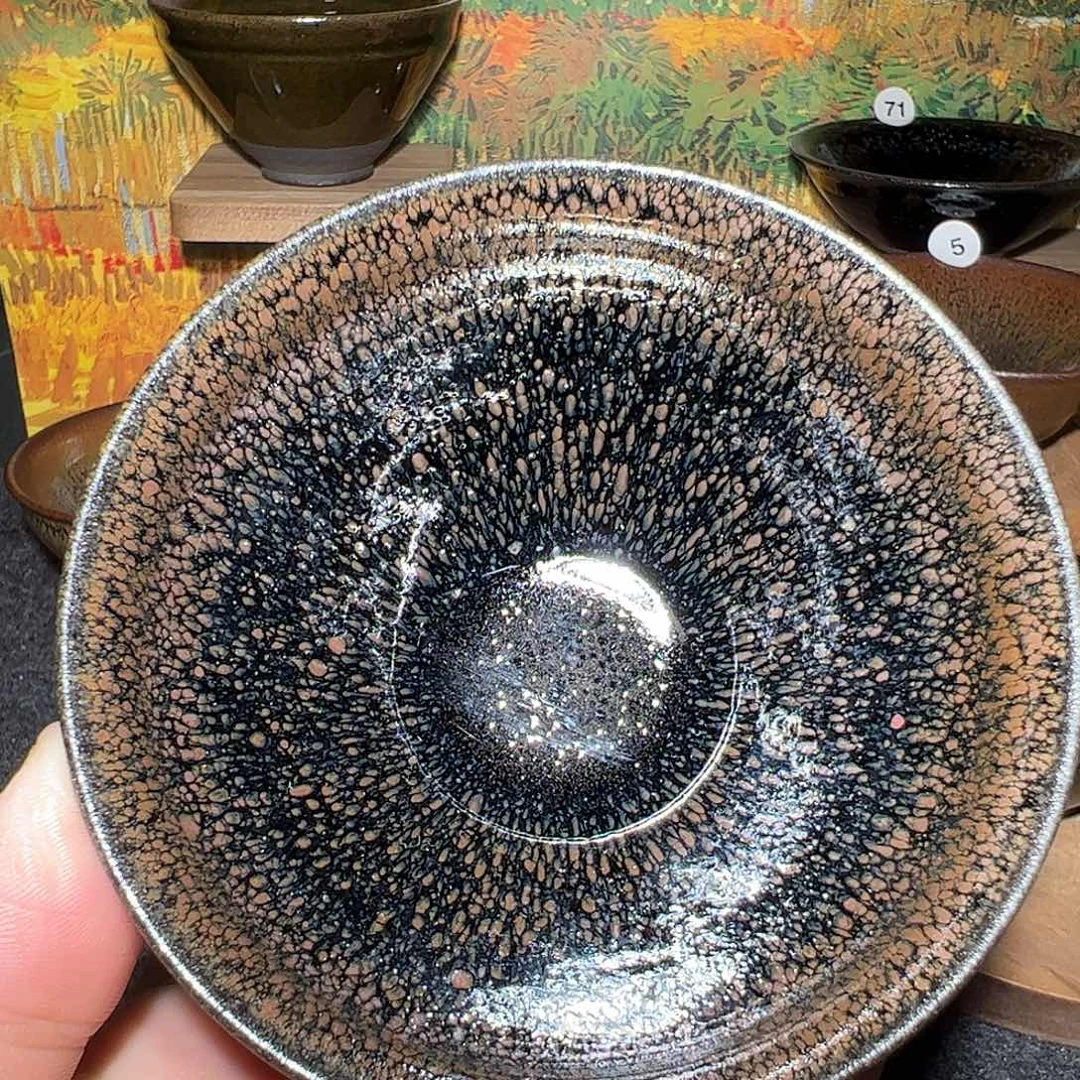 茶盏宣和束口金油滴