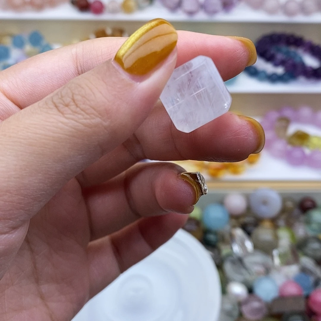 未镶嵌珠宝半成品水晶蓝针方糖