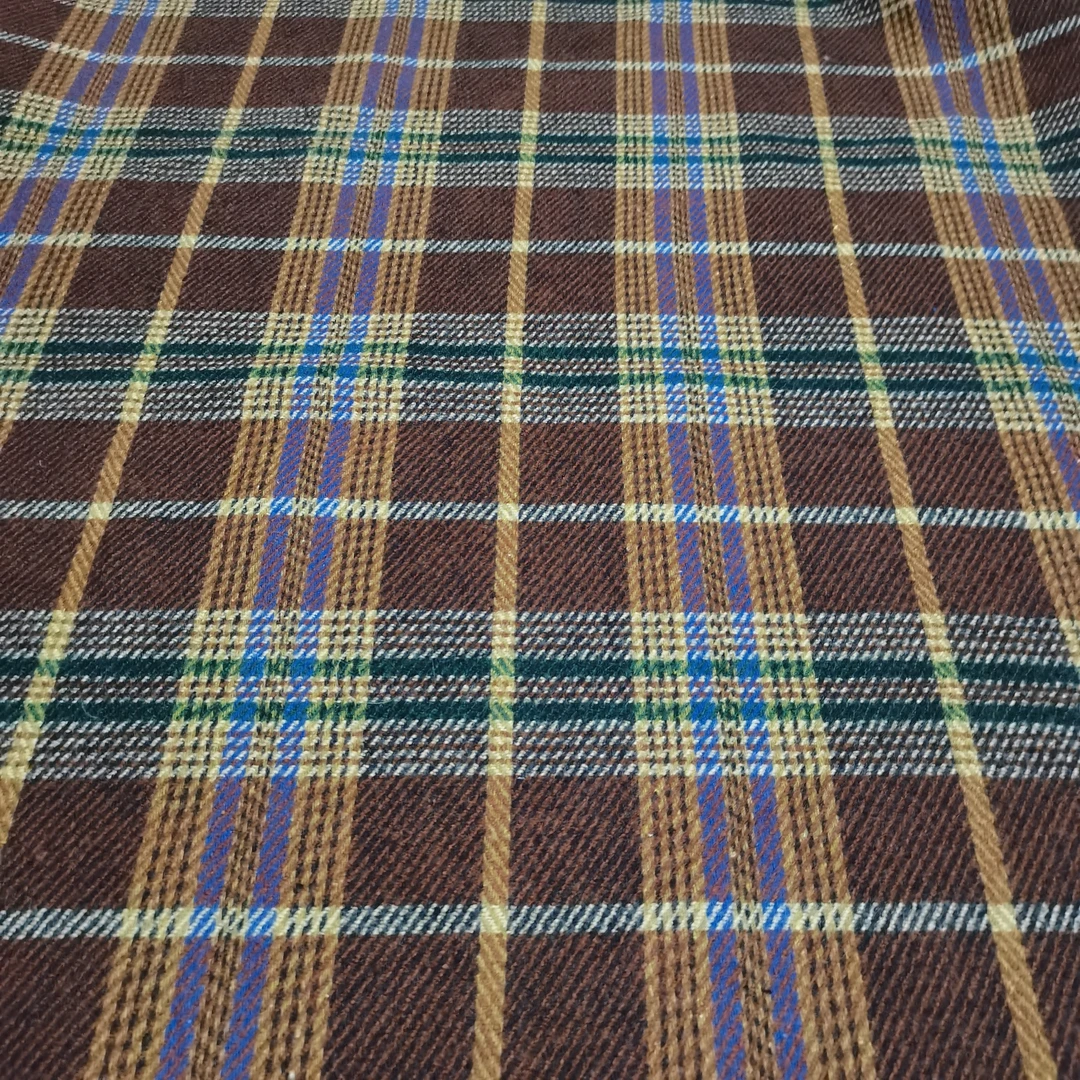 新款格子毛呢外套面料垂感好柔软透气高端款马甲裙套裙大衣布料