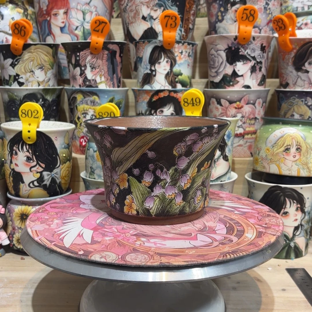 景德镇手绘花盆陶瓷16/11