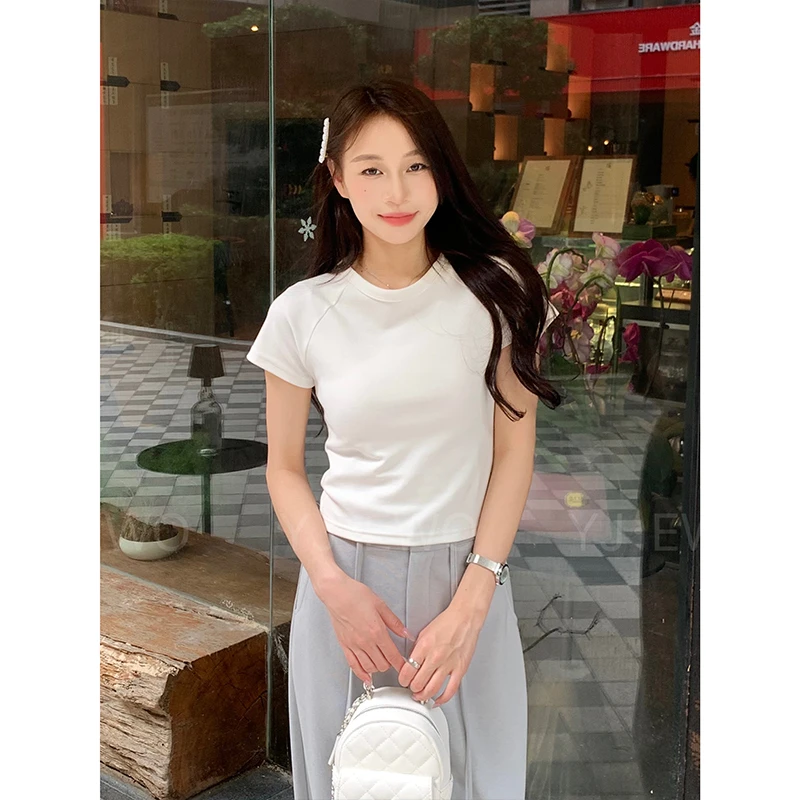 【小个子】百搭小短袖自留！显瘦百搭短袖上衣-1262