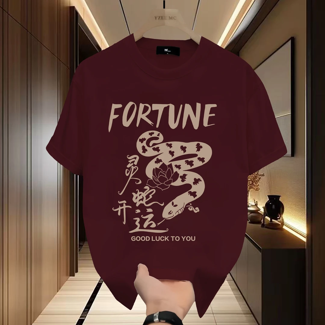 邦德妮夏季新款纯棉短袖T恤百搭时尚创意印花T恤男士潮牌圆领上衣