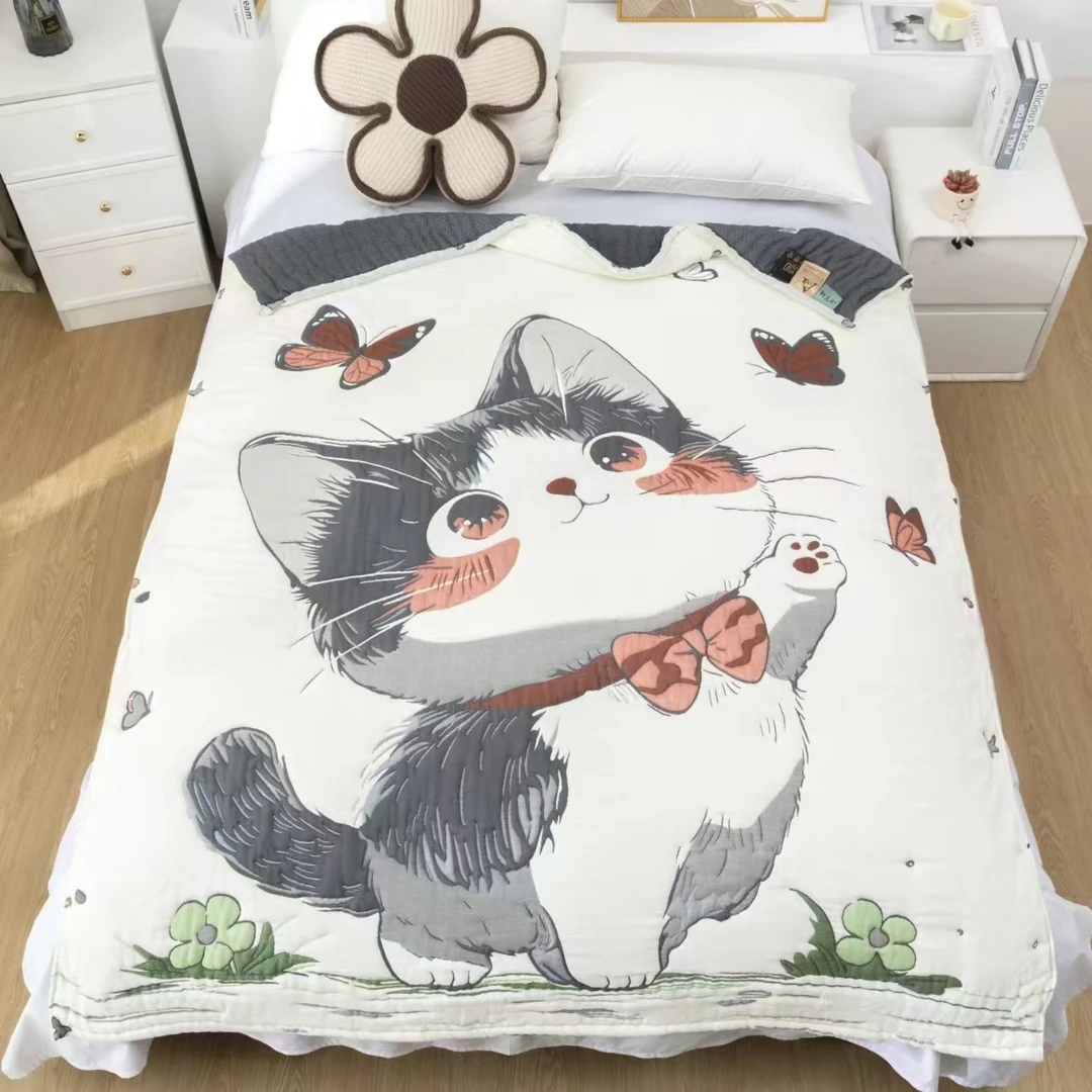 清仓泡芙被【序列 01】1.5X2米纯棉纱布单人亲肤透气秋冬被子