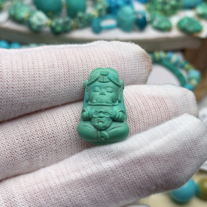 绿松石未镶嵌珠宝奇石12.6mm